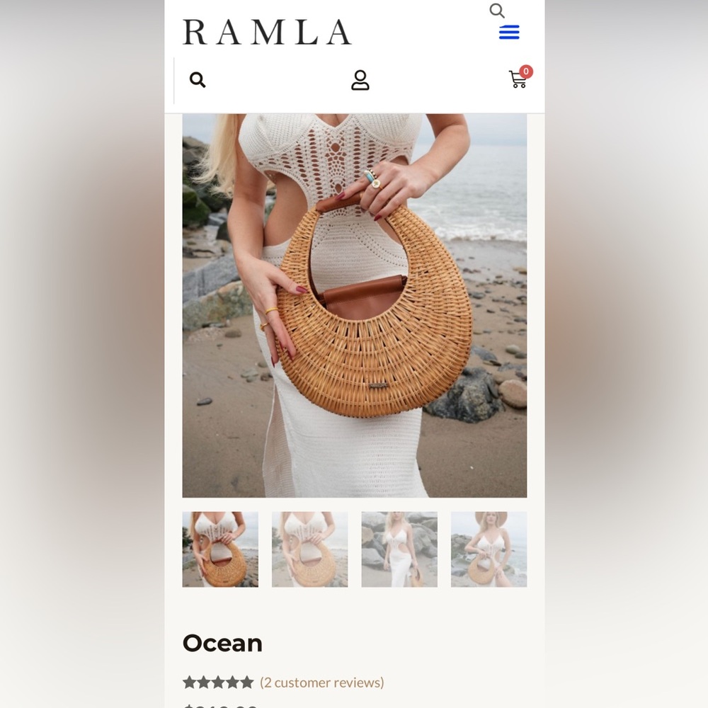 Ramla Rafia Ocean Bag.